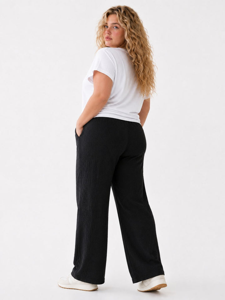 Hose Damen Crinkle Optik Stretch