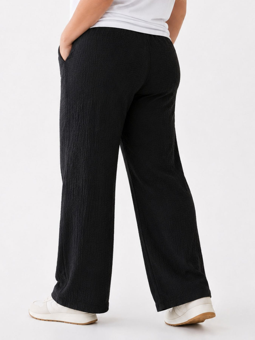 Hose Damen Crinkle Optik Stretch