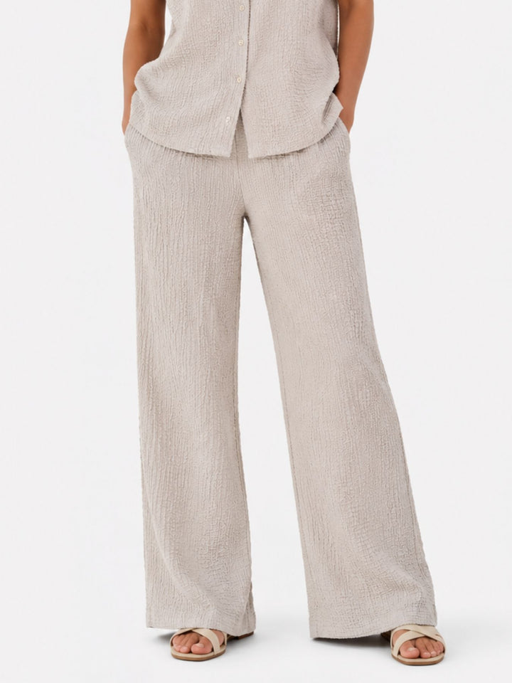 Hose Damen Crinkle Optik Stretch