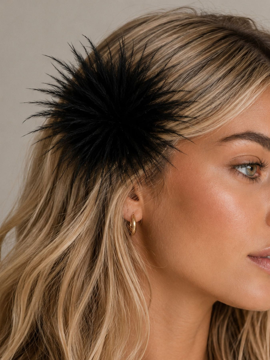 Federblüte Haarclip und Brosche