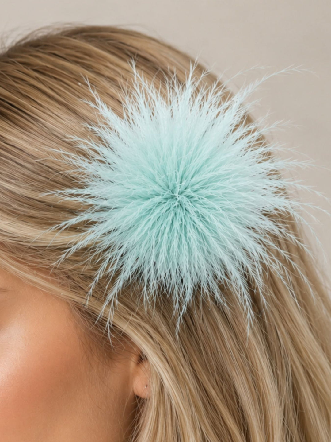 Federblüte Haarclip und Brosche