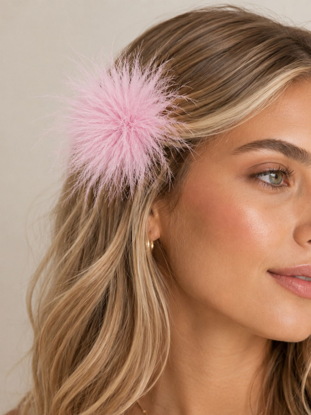 Federblüte Haarclip und Brosche