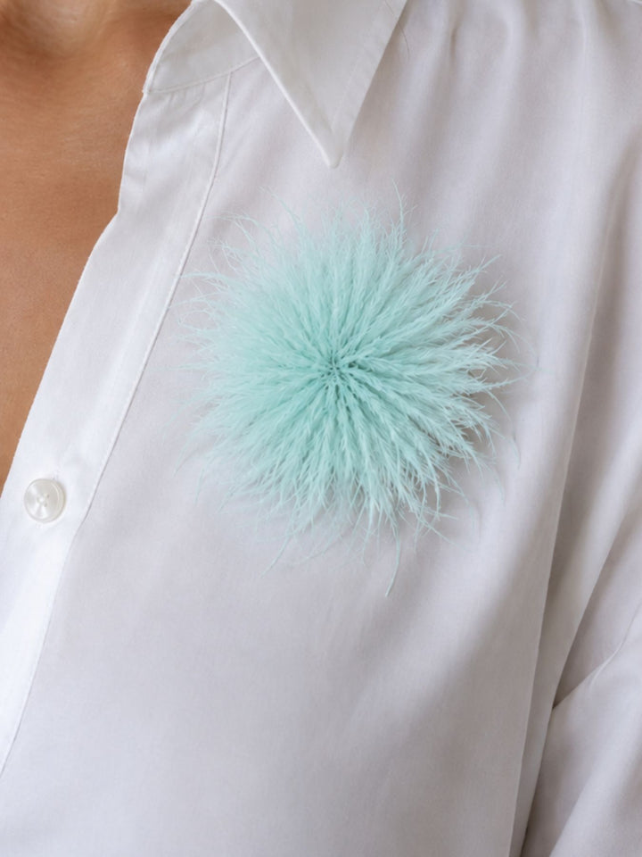 Federblüte Haarclip und Brosche