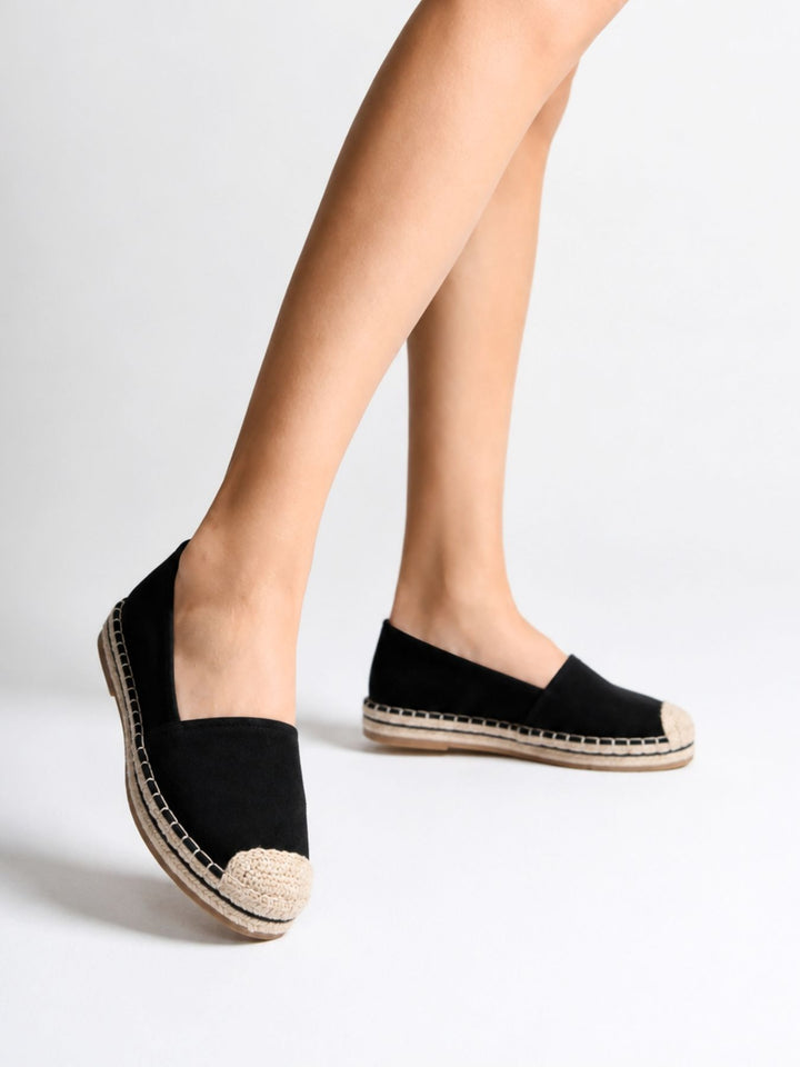 Espadrilles Stoff Schwarz