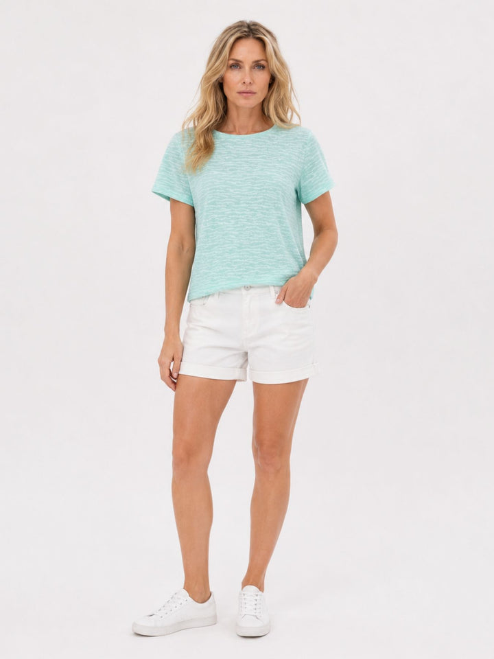 SOQUESTO Damen T-Shirt Boxy-Schnitt