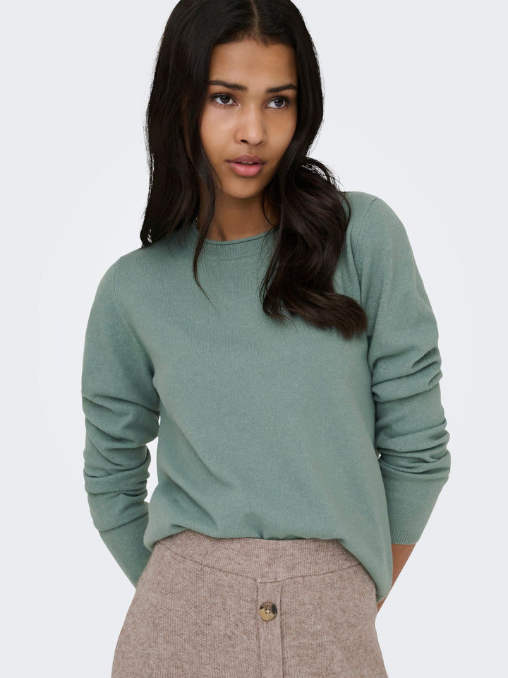 Strickpulli Damen ONLLOYAL LS ONECK KNT NOOS