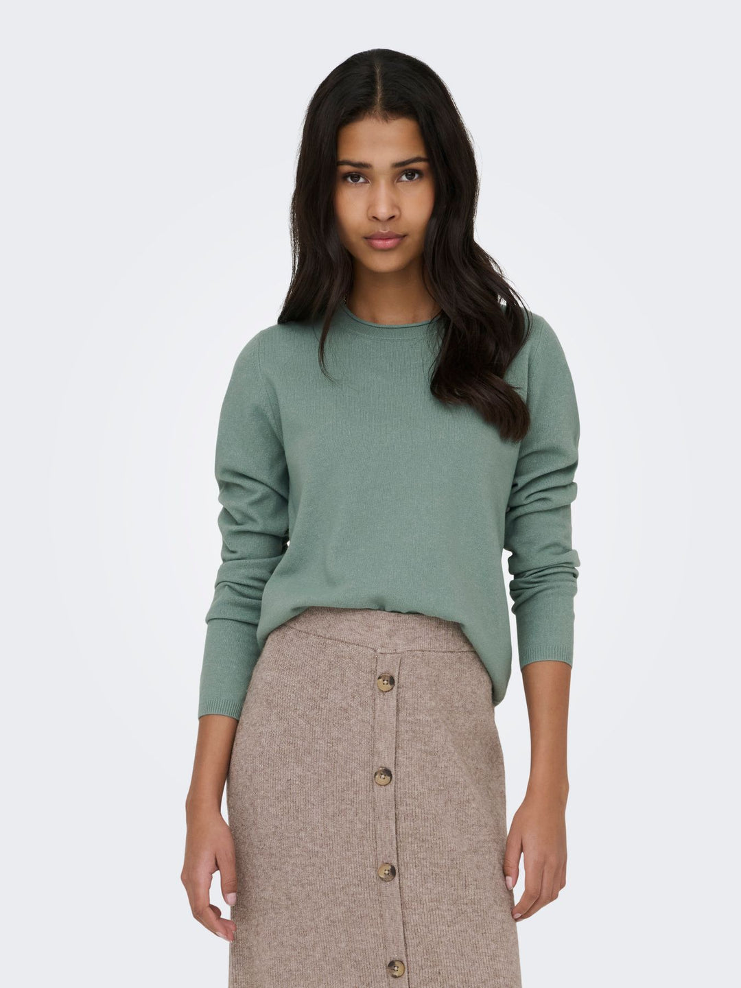 Strickpulli Damen ONLLOYAL LS ONECK KNT NOOS
