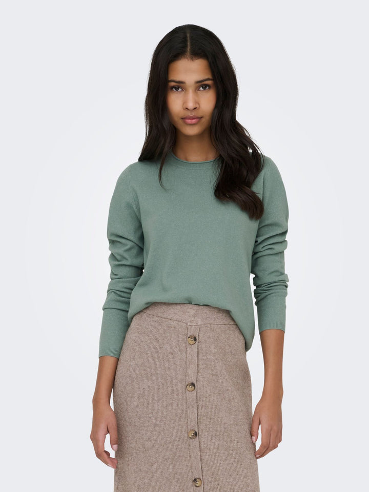 Strickpulli Damen ONLLOYAL LS ONECK KNT NOOS