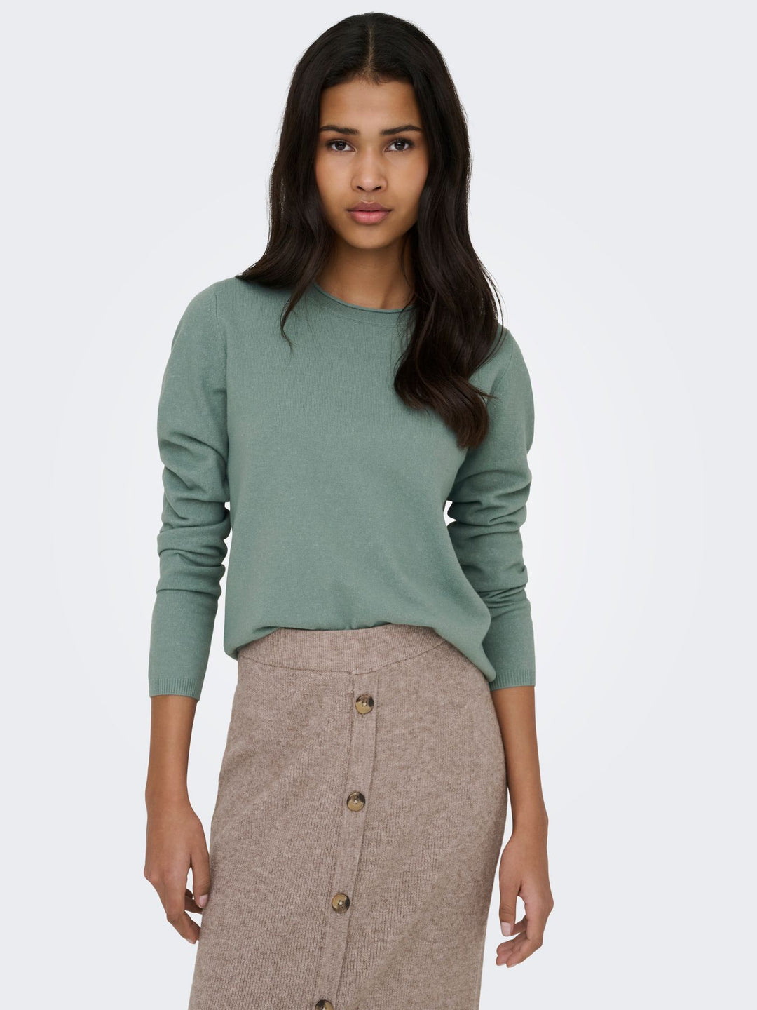 Strickpulli Damen ONLLOYAL LS ONECK KNT NOOS