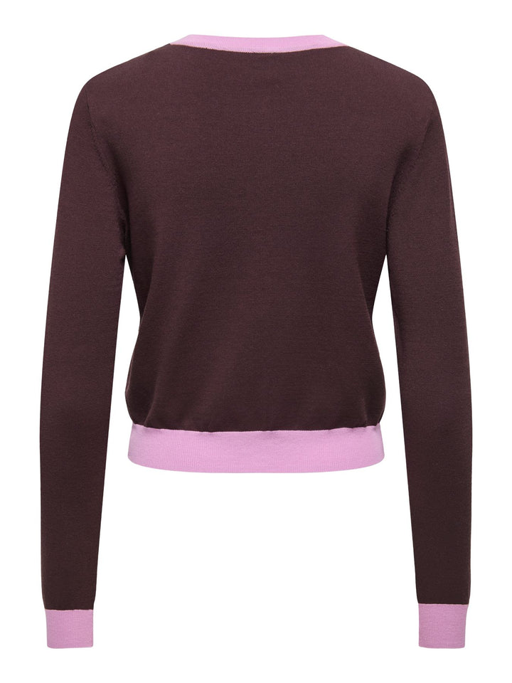 ONLCONTA LS O-NECK CARDIGAN CC KNT Phalaenopsis/Fudge