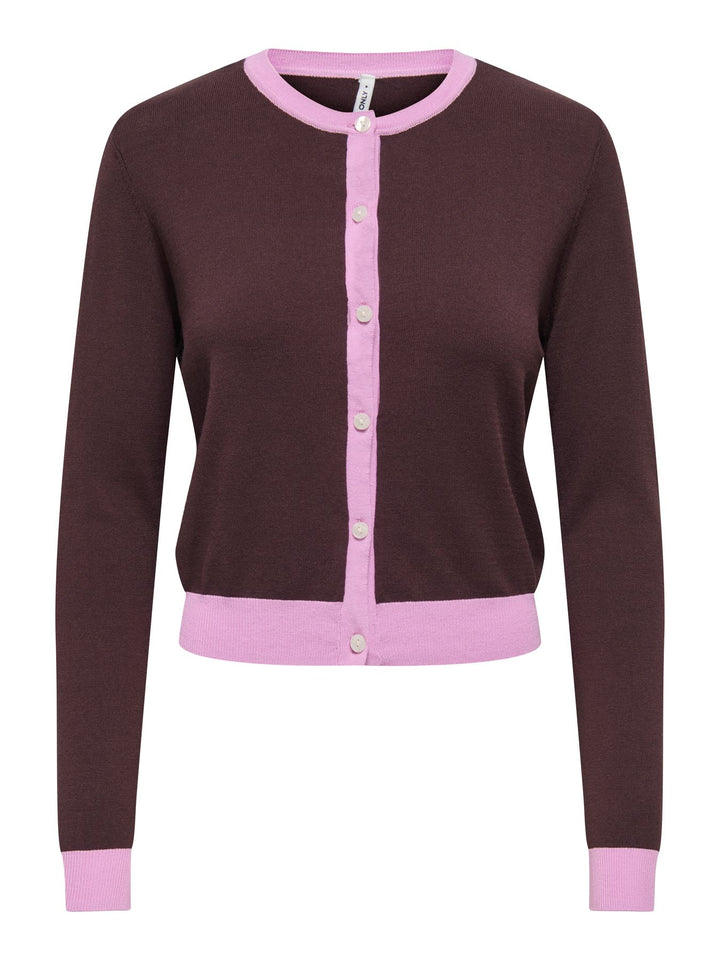 ONLCONTA LS O-NECK CARDIGAN CC KNT Phalaenopsis/Fudge