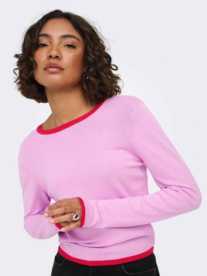 ONLCONTA LS DETAIL O-NECK CC KNT