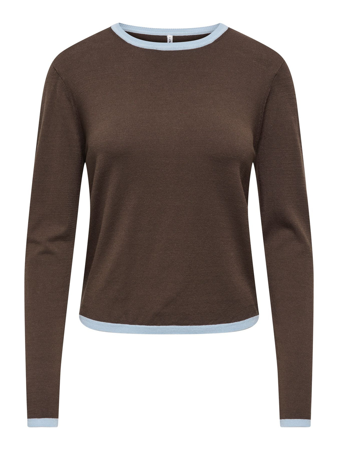 ONLCONTA LS DETAIL O-NECK CC KNT Cashmere Blue/Bracken