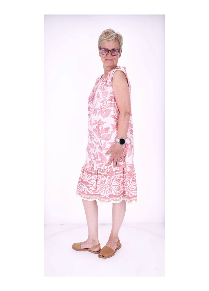 Kleid ohne Arm AOP Blätter