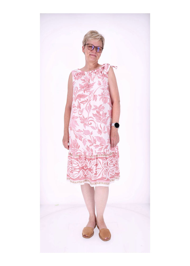 Kleid ohne Arm AOP Blätter