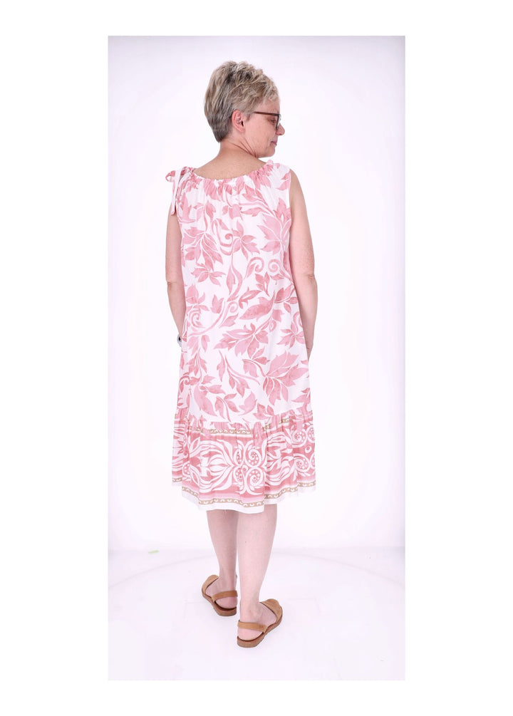 Kleid ohne Arm AOP Blätter