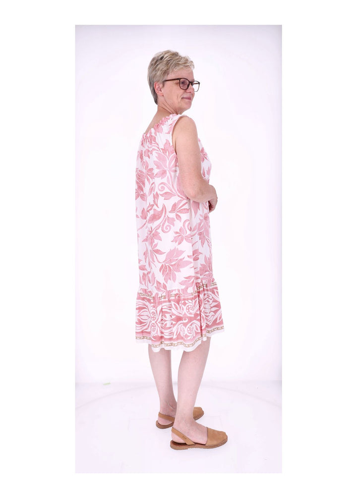 Kleid ohne Arm AOP Blätter