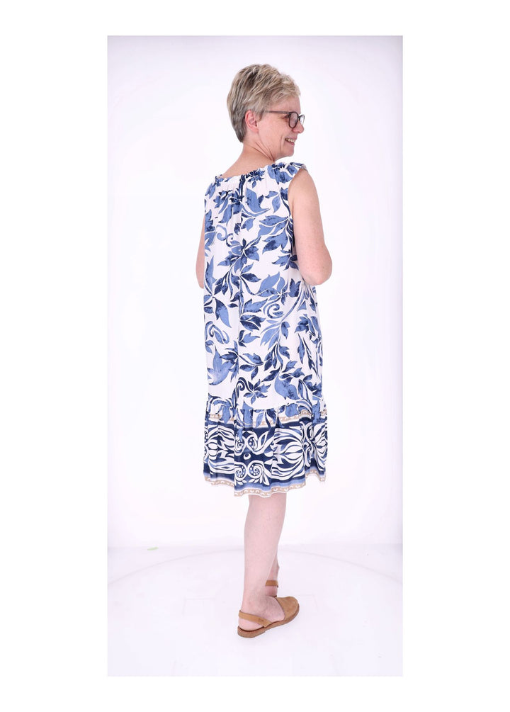 Kleid ohne Arm AOP Blätter