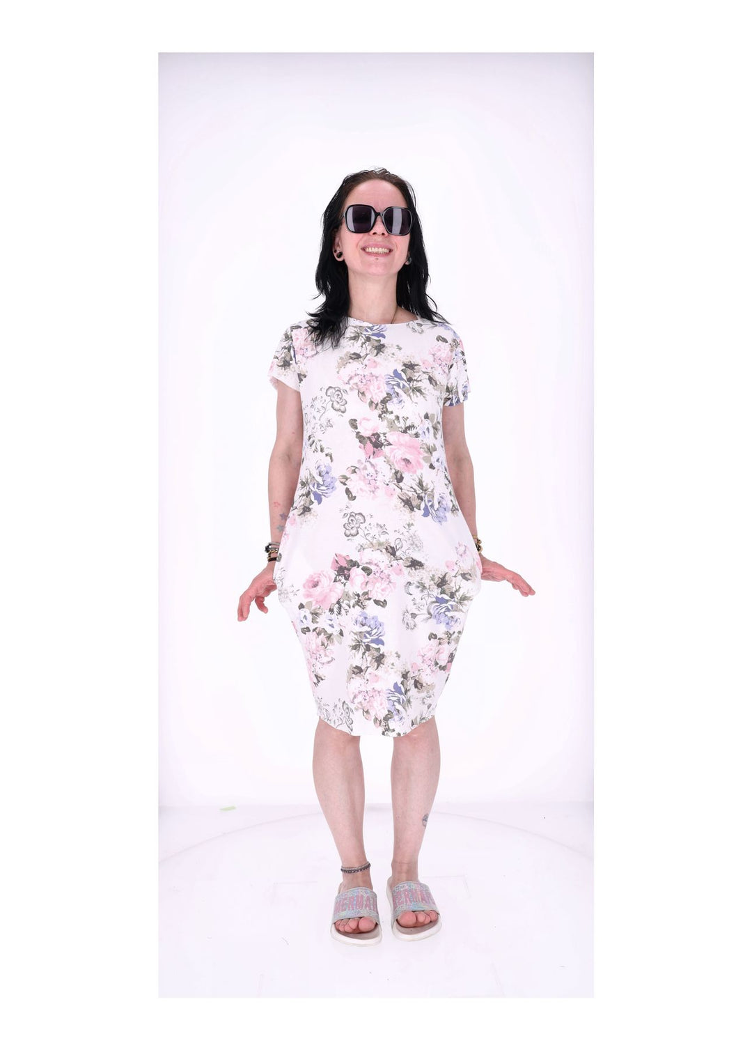 T-Shirt Kleid mit Taschen AOP