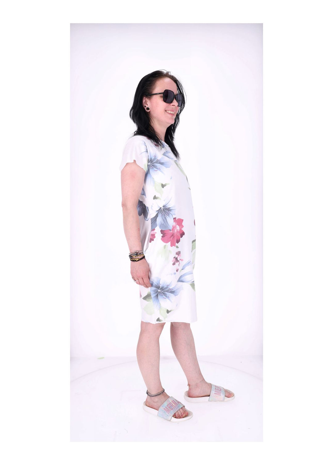 T-Shirt Kleid mit Taschen AOP