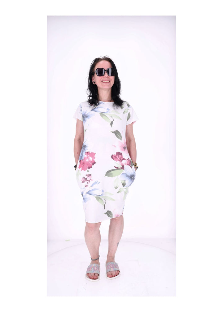 T-Shirt Kleid mit Taschen AOP