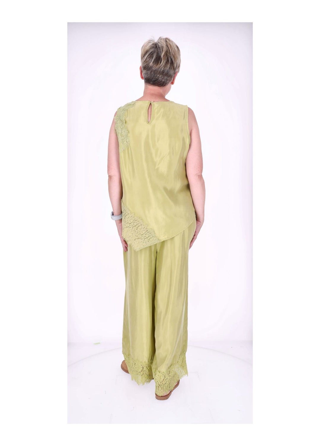 Hose Damen Lingerie Spitze am Saum