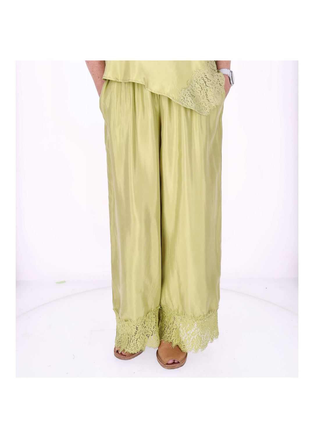 Hose Damen Lingerie Spitze am Saum