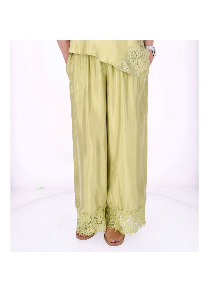 Hose Damen Lingerie Spitze am Saum