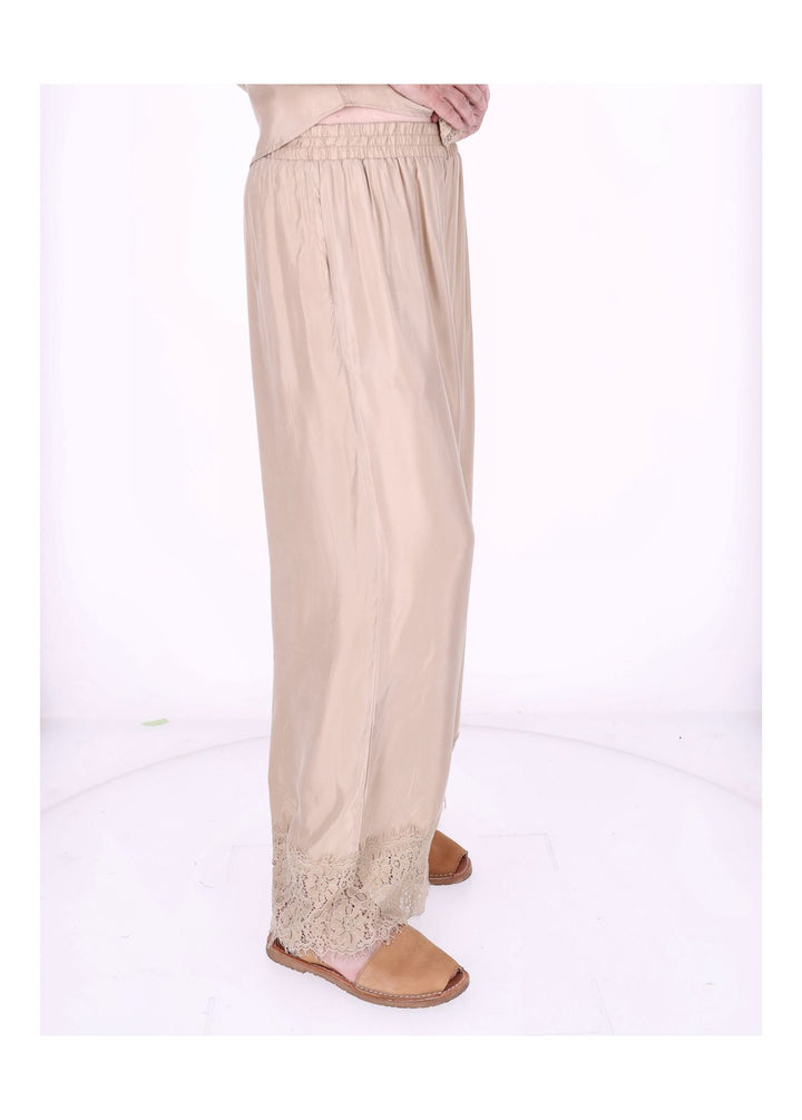 Hose Damen Lingerie Spitze am Saum