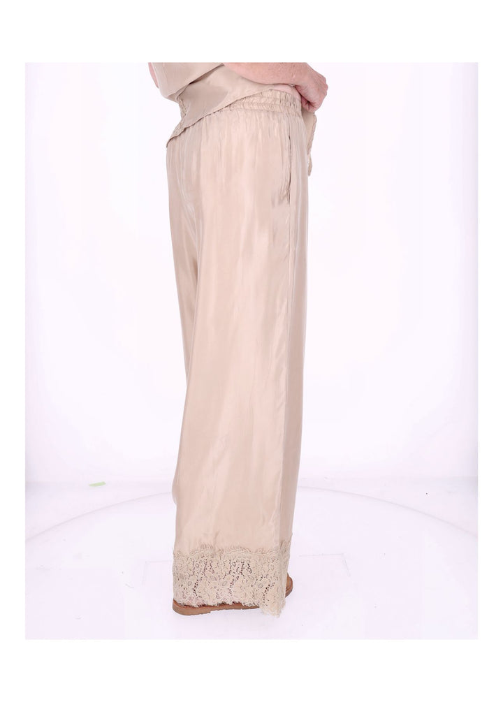 Hose Damen Lingerie Spitze am Saum