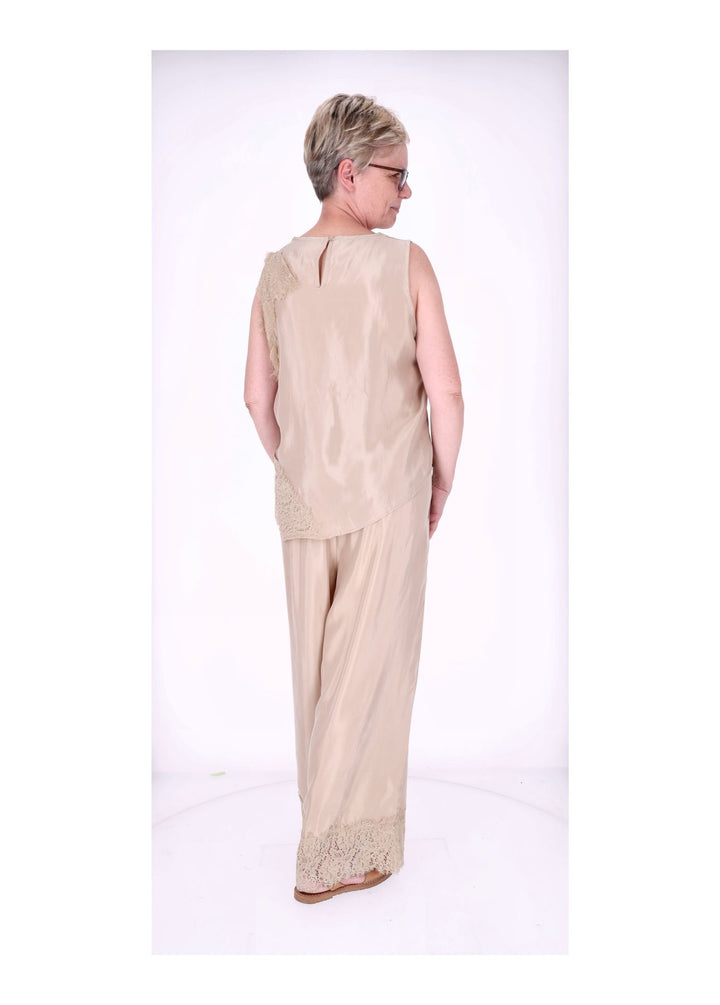 Hose Damen Lingerie Spitze am Saum