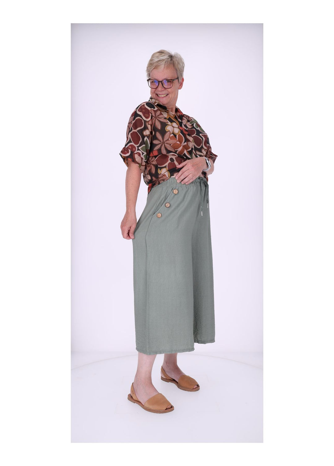 Culotte Damen Knöpfe an Tasche