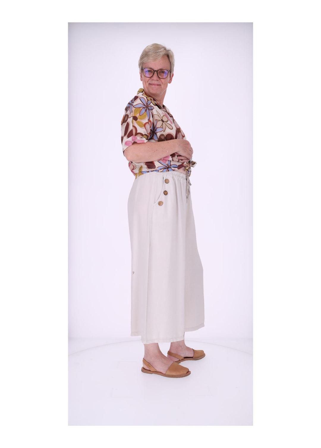 Culotte Damen Knöpfe an Tasche