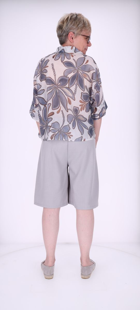 Bluse Raglan Ärmel AOP Blätter