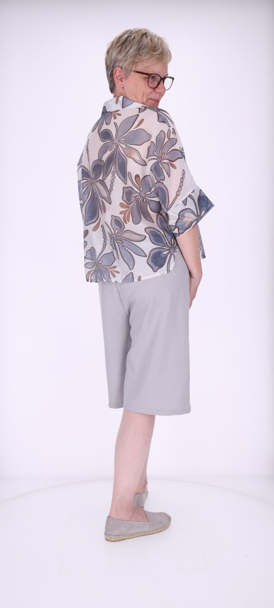 Bluse Raglan Ärmel AOP Blätter