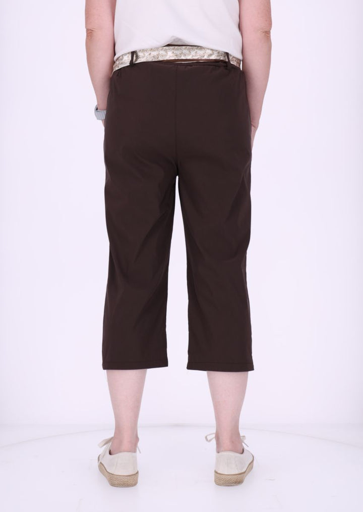 Capri Damen Viskose mit Tuchgürtel