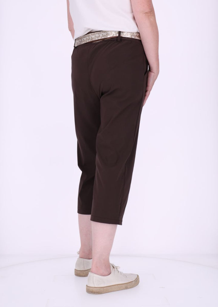 Capri Damen Viskose mit Tuchgürtel