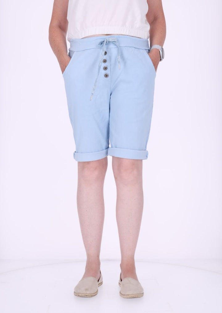 Short Damen Tunnelzug angedeutete Knopfleiste
