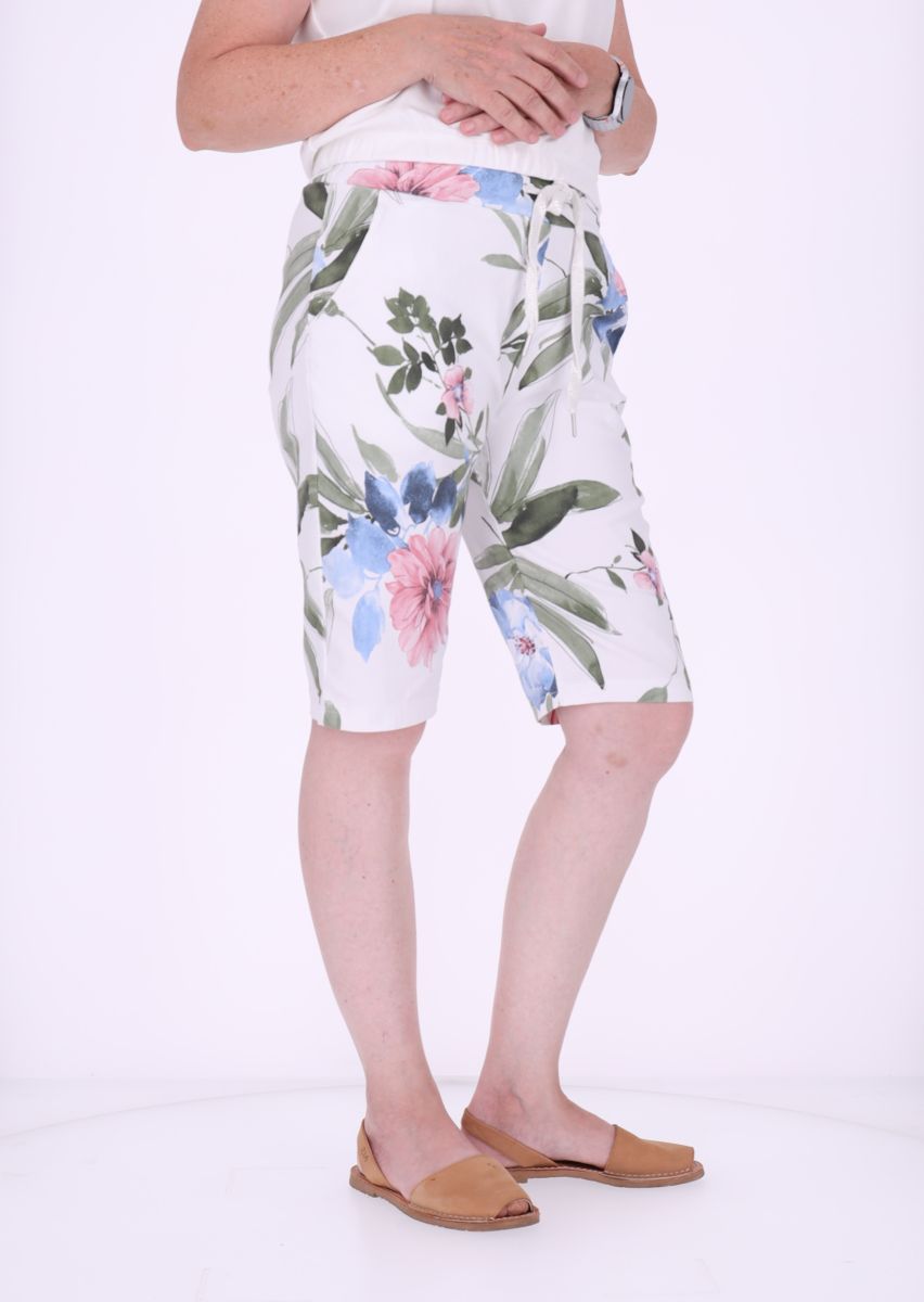 Short Damen Tunnelzug AOP Blüten