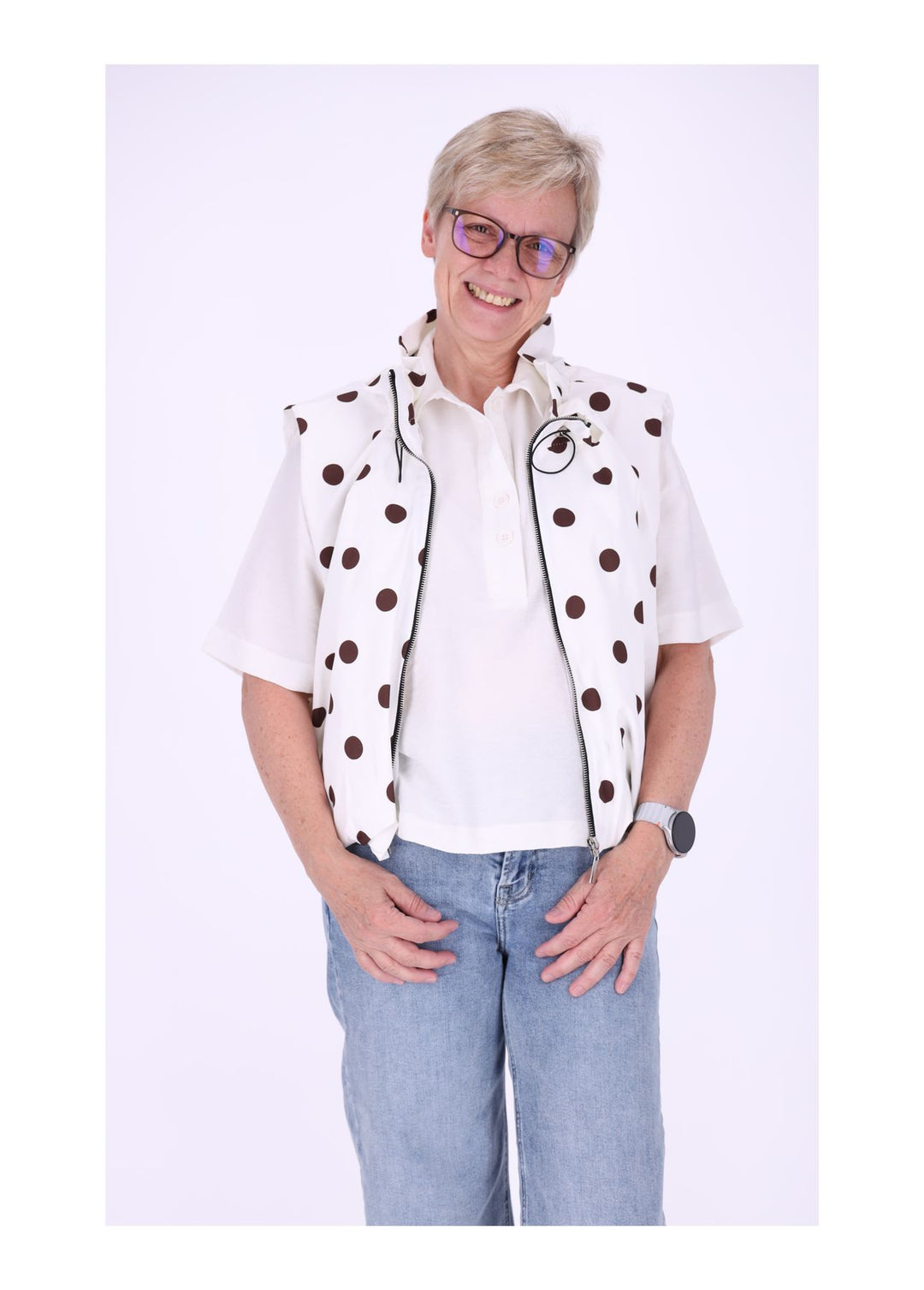 Weste Damen AOP Punkte