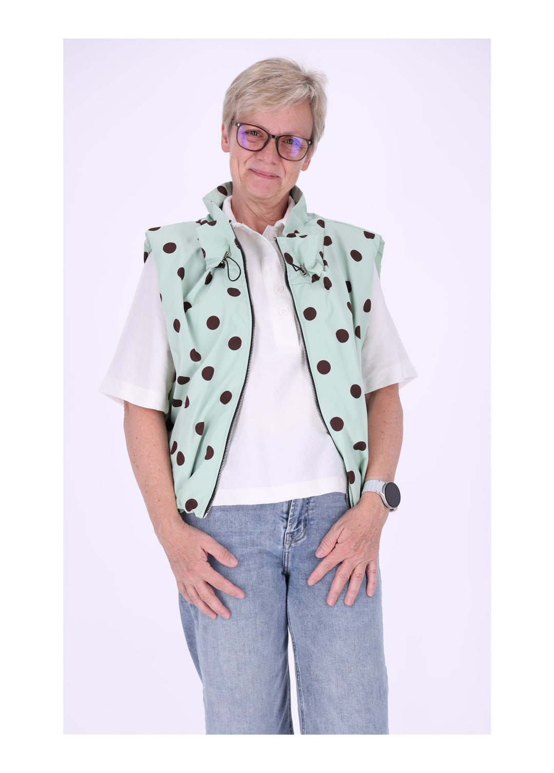 Weste Damen AOP Punkte