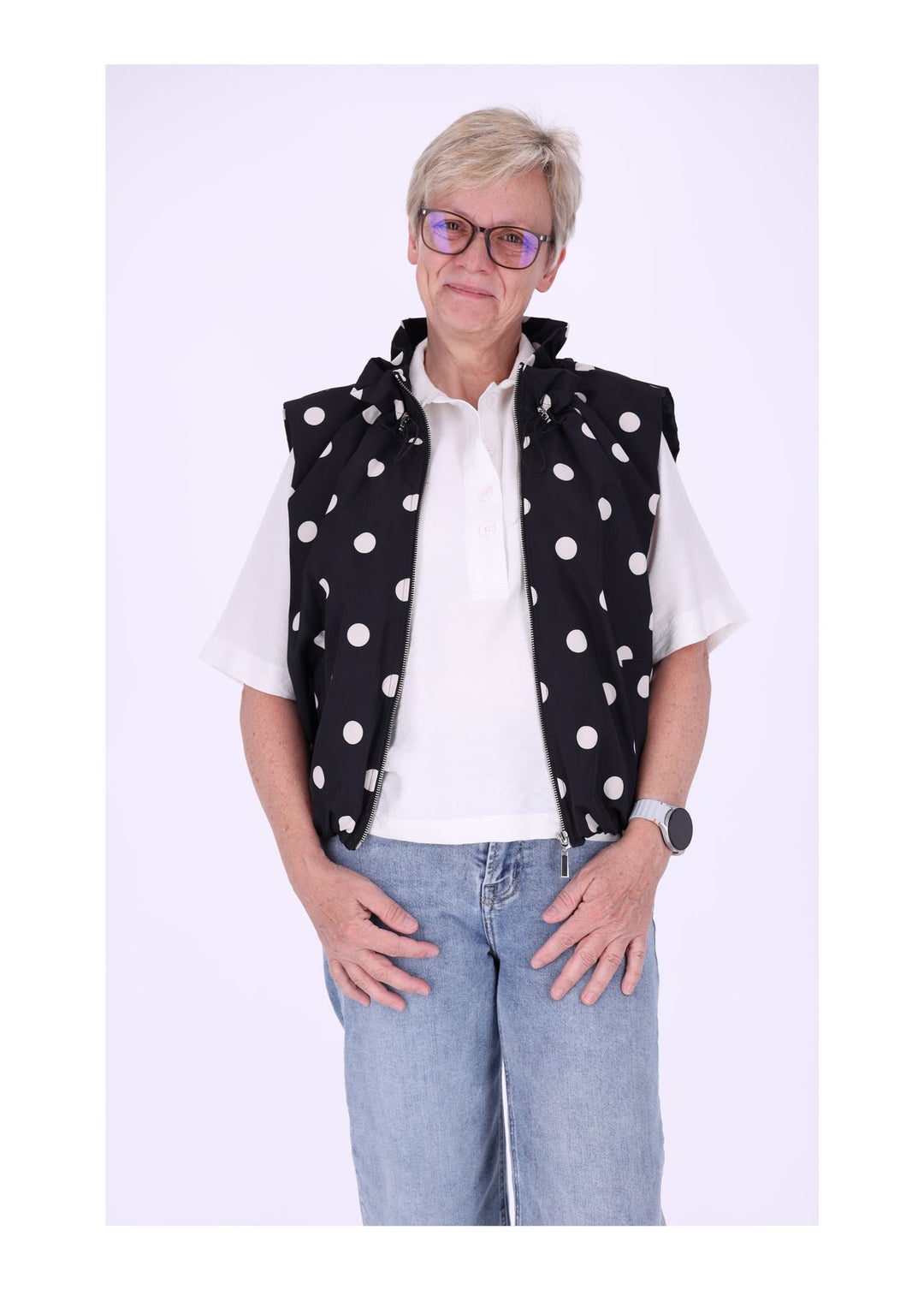 Weste Damen AOP Punkte