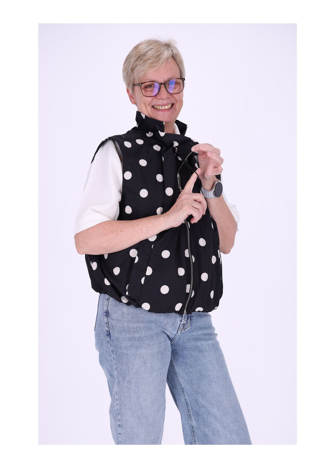 Weste Damen AOP Punkte