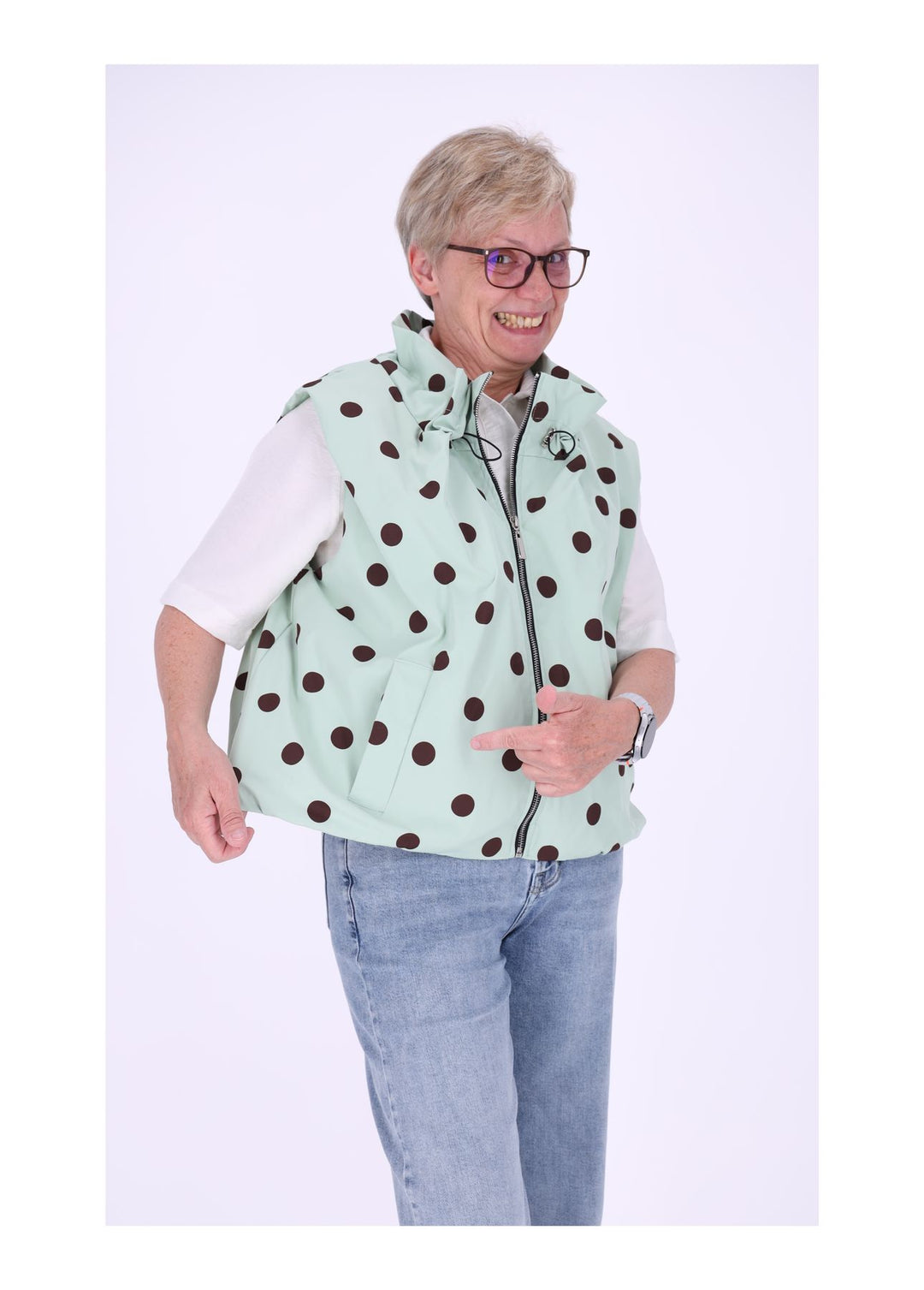 Weste Damen AOP Punkte