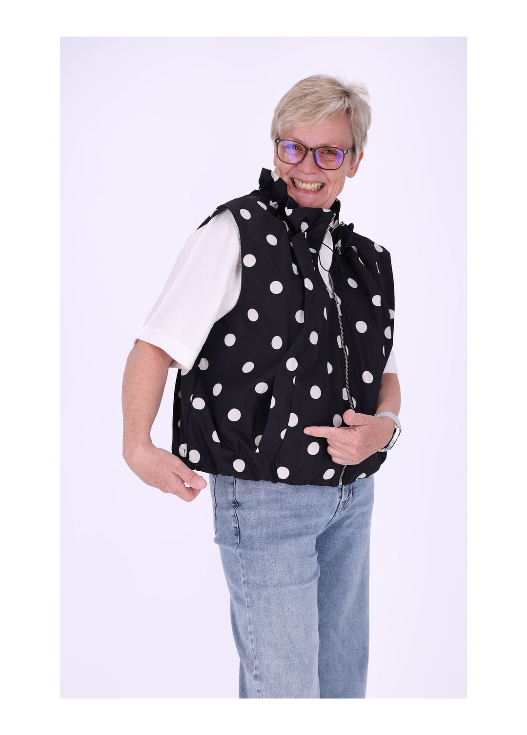 Weste Damen AOP Punkte