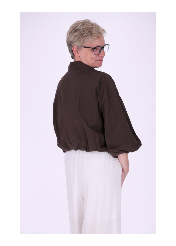 Jacke Damen 3/4 Arm Ballonärmel Gummizug im Bund