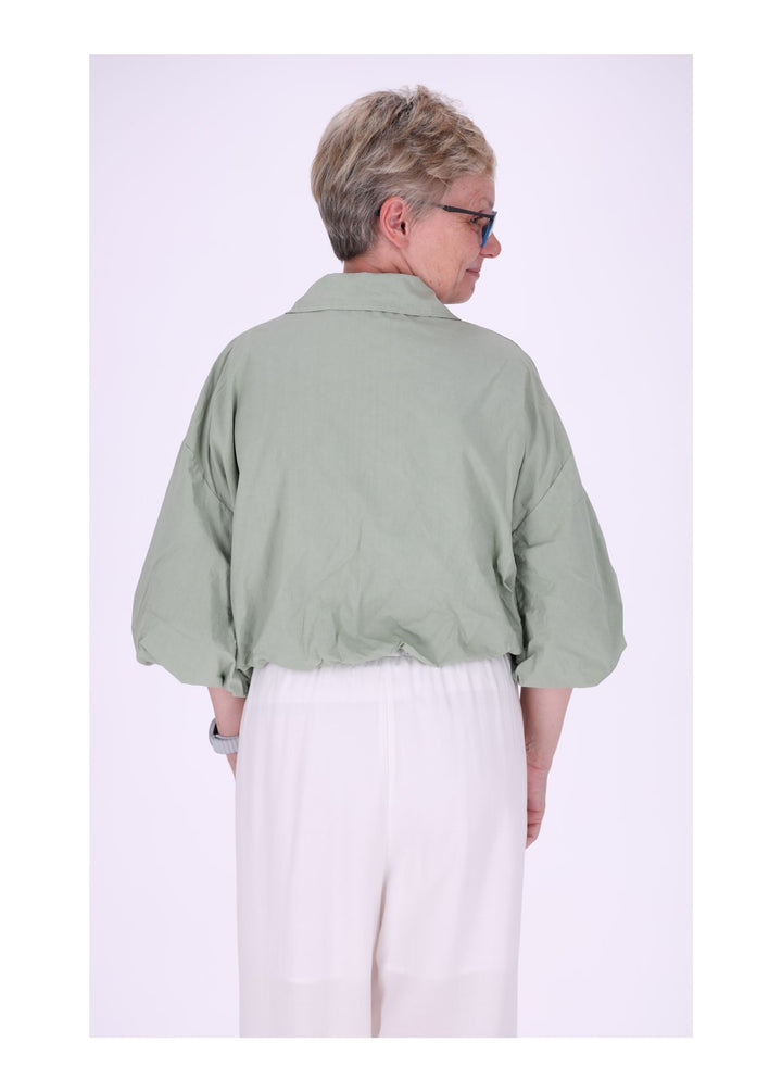 Jacke Damen 3/4 Arm Ballonärmel Gummizug im Bund