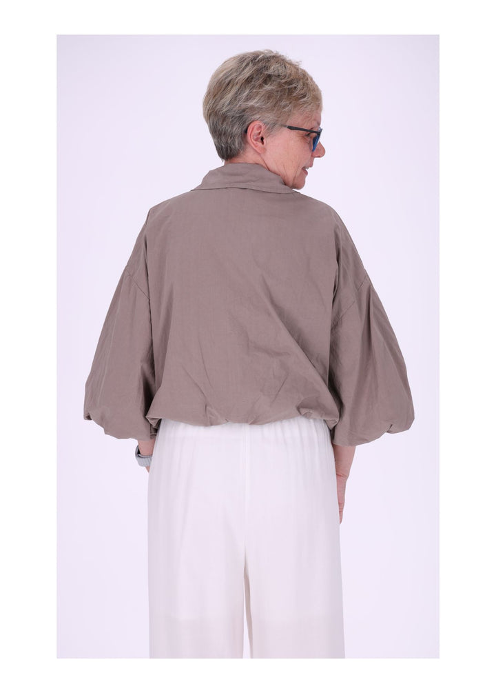 Jacke Damen 3/4 Arm Ballonärmel Gummizug im Bund