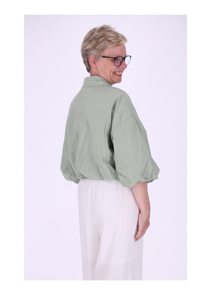 Jacke Damen 3/4 Arm Ballonärmel Gummizug im Bund
