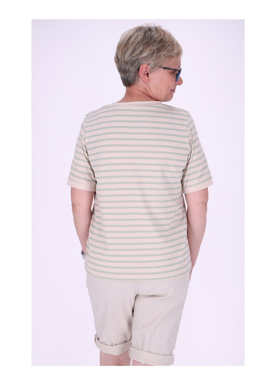 T-Shirt Damen AOP Ringel